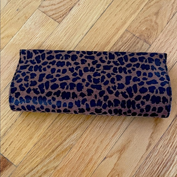 Banana Republic Brown and Black Animal Print Clutch - Picture 1 of 4